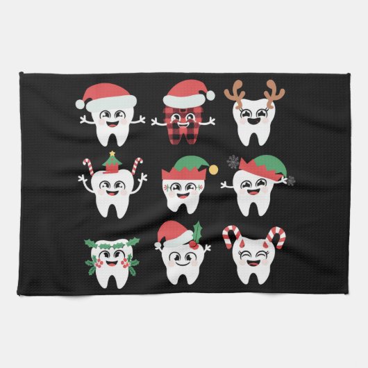 Funny Dental Christmas Tees Niedlichen Xmas Zahnar Geschirrtuch (Horizontal)