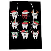 Funny Dental Christmas Tees Niedlichen Xmas Zahnar Mittlere Geschenktüte (Vorderseite)