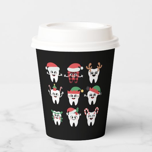Funny Dental Christmas Tees Niedlichen Xmas Zahnar Pappbecher (Vorderseite)