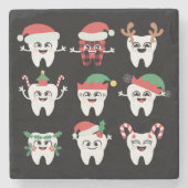 Funny Dental Christmas Tees Niedlichen Xmas Zahnar Steinuntersetzer (Vorderseite)