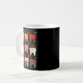 Funny Dental Christmas Teeth Cute Xmas Dentist Squ Kaffeetasse (Vorderseite Links)