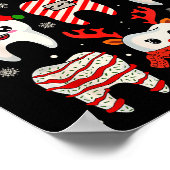 Funny Dental Christmas Teeth Cute Xmas Dentist Squ Poster (Ecke)