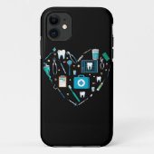 Funny Dental Dentist Tool Herz Case-Mate iPhone Hülle (Rückseite)