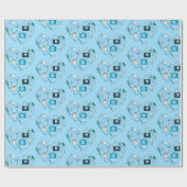 Funny Dental Dentist Tool Herz Geschenkpapier (Flach)