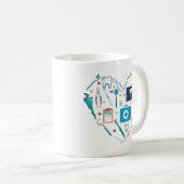 Funny Dental Dentist Tool Herz Kaffeetasse (VorderseiteRechts)