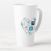 Funny Dental Dentist Tool Herz Milchtasse (Rechte Ecke)