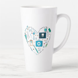Funny Dental Dentist Tool Herz Milchtasse