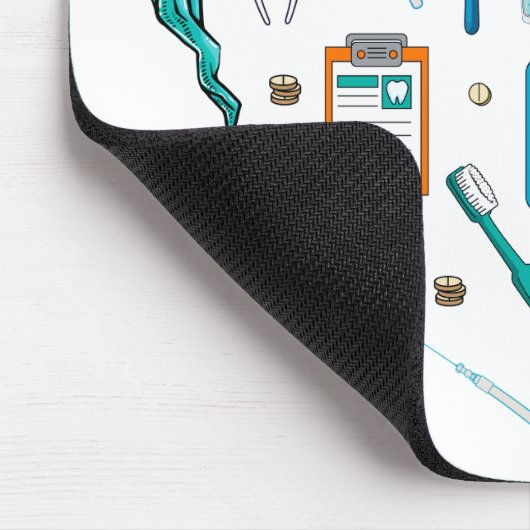 Funny Dental Dentist Tool Herz Mousepad (Ecke)