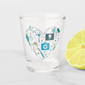 Funny Dental Dentist Tool Herz Schnapsglas (Vorderseite)