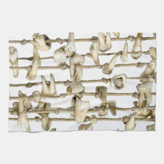 Funny Dental Fotografy Extracted Zähne Zahnarzt Geschirrtuch (Horizontal)