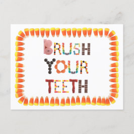 Funny Dental Health Putze deine Erinnerung-Karte Postkarte
