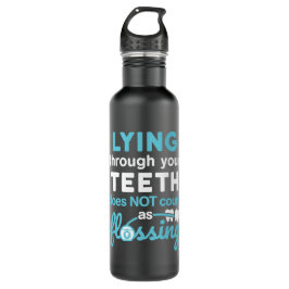Funny Dental Hygienic Lying Through Zange Flossin Edelstahlflasche