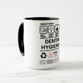 Funny Dental Hygienist Handling Information Tasse (Vorderseite Links)