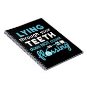 Funny Dental Hygienist Lying Teeth Flossing Notizblock (Rechte Seite)