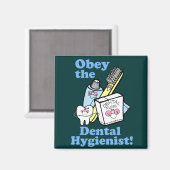 Funny Dental Hygienist Magnet (Vorderseite/Rückseite)