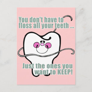 Funny Dental Hygienist Postkarte