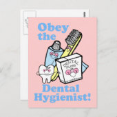 Funny Dental Hygienist Postkarte (Vorne/Hinten)