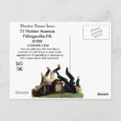 Funny Dental Karo up Erinnerung Card Postkarte (Rückseite)