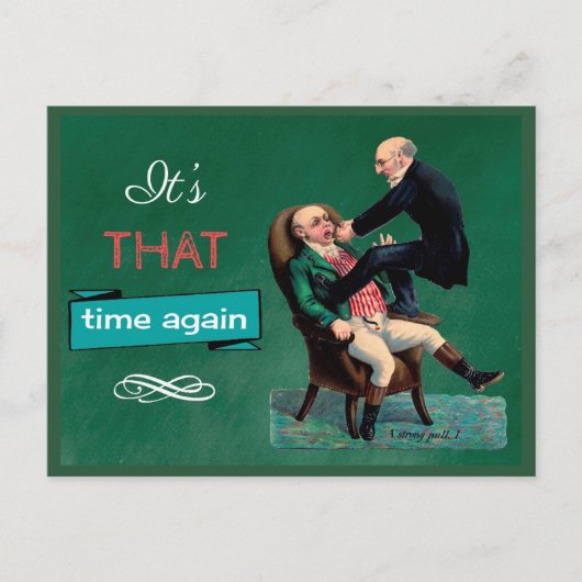 Funny Dental Karo up Erinnerung Card Postkarte (Vorderseite)