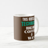 Funny Dental Labrador Techniker Kaffee und Wachs Kaffeetasse (VorderseiteRechts)