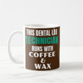 Funny Dental Labrador Techniker Kaffee und Wachs Kaffeetasse (Links)