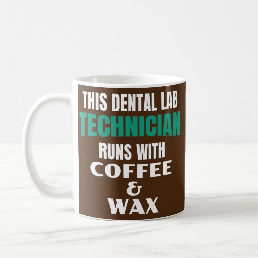 Funny Dental Labrador Techniker Kaffee und Wachs Kaffeetasse (Links)