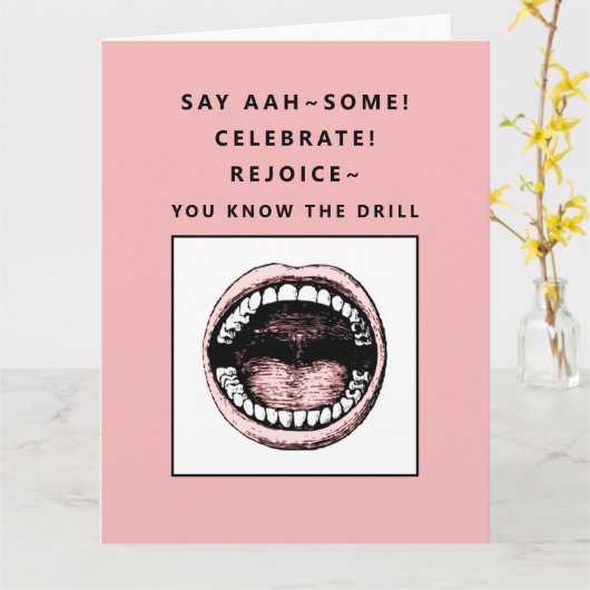 Funny Dental School Abschluss Card Karte (Gelbe Blume)
