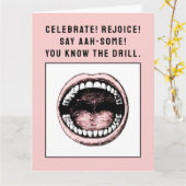 Funny Dental School Graduation Karte (Gelbe Blume)