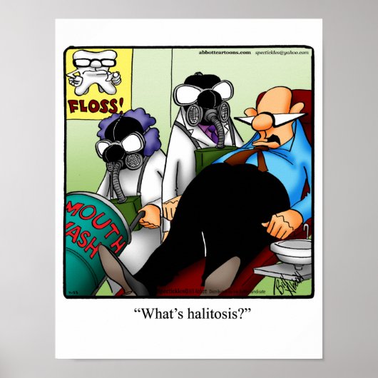 Funny Dental Spaß "Halitosis Poster" Poster (Vorne)