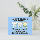 Funny Dental Spaß Postkarte (Stehend Vorderseite)
