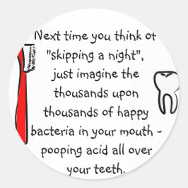 Funny Dental Spaß - Rundaufkleber Runder Aufkleber