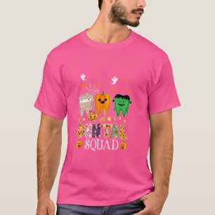 Funny Dental Spooky Squad Kostüm Denstist Hallowe T-Shirt