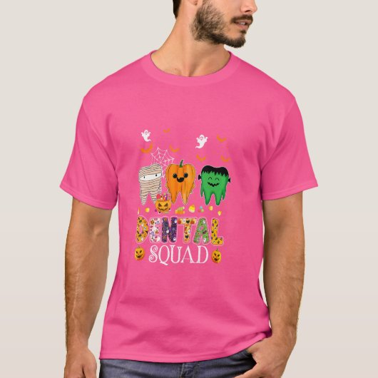 Funny Dental Spooky Squad Kostüm Denstist Hallowe T-Shirt (Vorderseite)