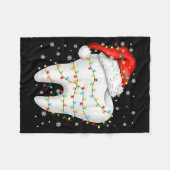 Funny Dental Tooth Pjs Pajamas Christmas Xmas Men Fleecedecke (Vorderseite (Horizontal))