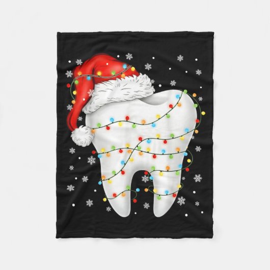 Funny Dental Tooth Pjs Pajamas Christmas Xmas Men Fleecedecke (Vorderseite)