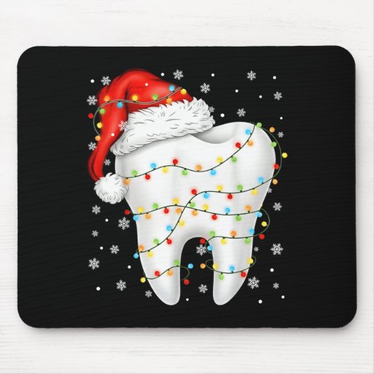 Funny Dental Tooth Pjs Pajamas Christmas Xmas Men Mousepad (Vorne)