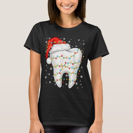 Funny Dental Tooth Pjs Pajamas Christmas Xmas Men T-Shirt (Vorderseite)