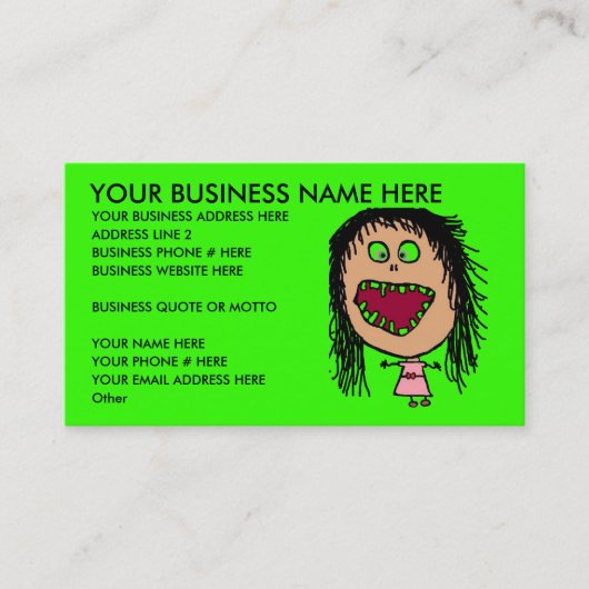 Funny Dentist Business Card Visitenkarte (Vorderseite)