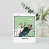 Funny Dentist Cartoon Postcard Postkarte (Stehend Vorderseite)