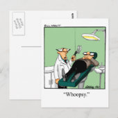 Funny Dentist Cartoon Postcard Postkarte (Vorne/Hinten)