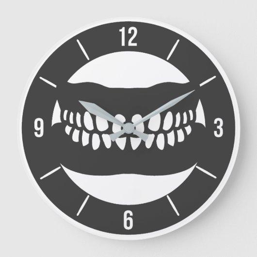 Funny Dentist Clock Große Wanduhr (Vorderseite)