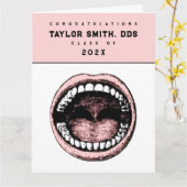Funny Dentist Dental School Abschluss Karte (Gelbe Blume)