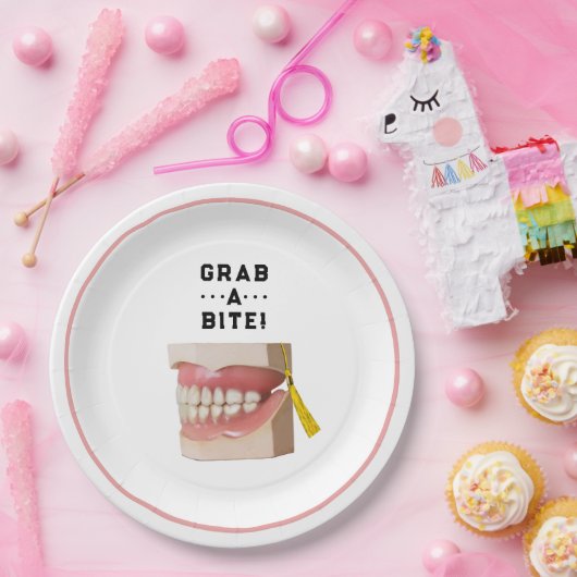 Funny Dentist Dental School Pappteller (Party)