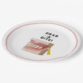 Funny Dentist Dental School Pappteller (Schrägansicht)