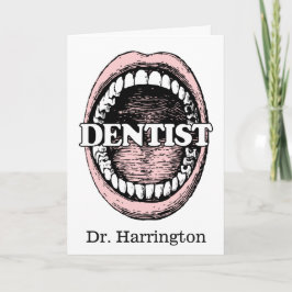 Funny Dentist individuelle Name Grußkarte Karte