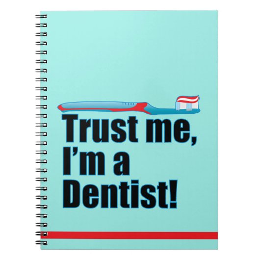 Funny Dentist Joke Blue Notizblock (Vorderseite)