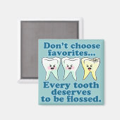 Funny Dentist Magnet (Vorderseite/Rückseite)