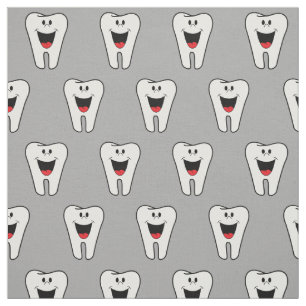Funny Dentist Niedlich Tooth Pattern Stoff