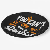 Funny Dentist 🦷 Nothing Scare Me | Zahnstocher Pappteller (Schrägansicht)