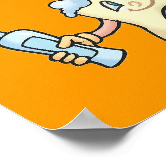 Funny Dentist Office Art Poster (Ecke)